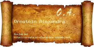 Ornstein Alexandra névjegykártya